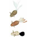 Karlie Myš s peřím 3 ks / 5 cm