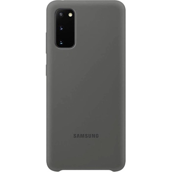 Samsung Оригинален Силиконов Калъф за Samsung S20 Silicone Cover Case EF-PG980TJEGWW, Сив (EF-PG980TJEGWW)