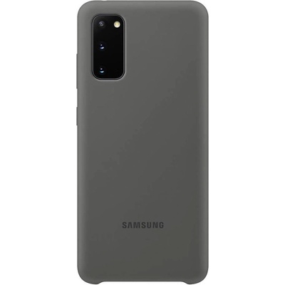 Samsung Оригинален Силиконов Калъф за Samsung S20 Silicone Cover Case EF-PG980TJEGWW, Сив (EF-PG980TJEGWW)
