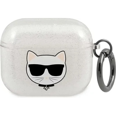 Karl Lagerfeld KLA3UCHGS калъф за AirPods 3, сребрист, Glitter Choupette (KLA3UCHGS)