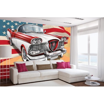 DIMEX ART s. r. o Самозалепваща се флизелинова фототапета ретро плакат оклахома 375 x 250 см