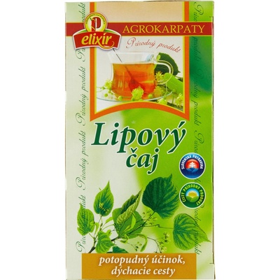 Agrokarpaty Lipový čaj čistý prírodný produkt 20 x 2 g