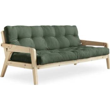 Sofa GRAB by Karup 100*200 cm natural + futon olive green 756