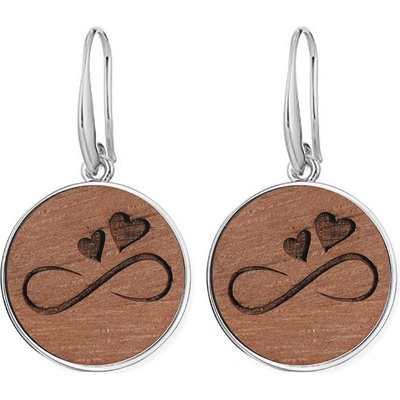 Crystalp visiace oceľové náušnice Infinity Love 40436.W2.E.46