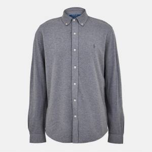 Ralph Lauren Риза Polo Ralph Lauren Men's Slim Fit Button-Down Plain Shirt - Medium Flannel
