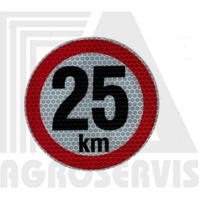 Nálepka omezená rychlost reflexní 25km