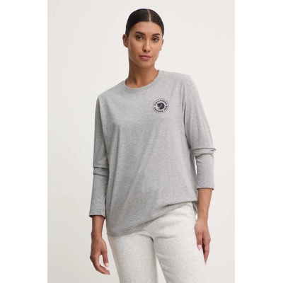 Fjallraven Bavlněné tričko s dlouhým rukávem 1960 Logo F86989.020.999 šedá