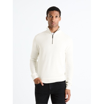 Celio Кремав мъжки пуловер със стояща яка Celio Celim Celio | Byal | МЪЖЕ | XXL