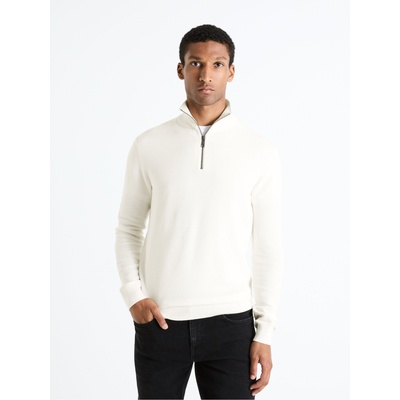 Celio Кремав мъжки пуловер със стояща яка Celio Celim Celio | Byal | МЪЖЕ | XXL