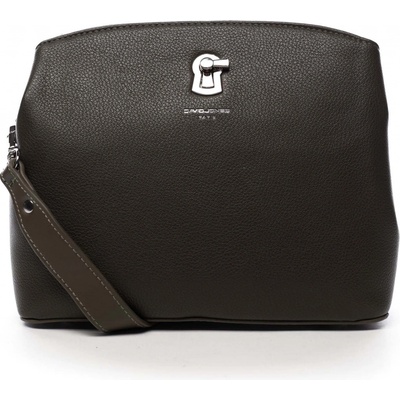 David Jones zajímavá dámská koženková crossbody Silverado zelenohnědá