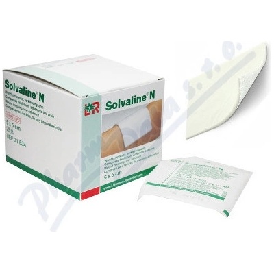 Solvaline N Komprese spec. savá 5 x 5cm sterilní 25 ks