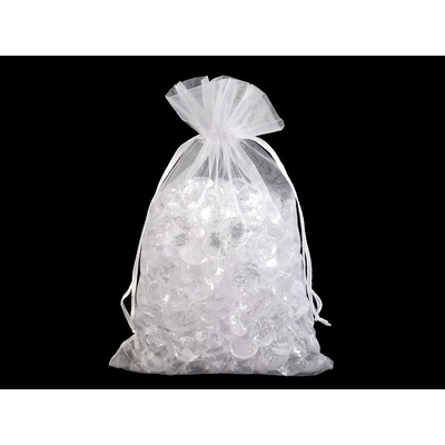 Dárkový pytlík 15x24 cm organza, barva 1 bílá