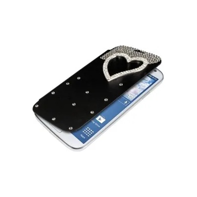 kwmobile Флип кейс с дизайн сърце за Samsung Galaxy S4 - черен