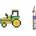 Marioinex Micro Waffle 150 Pieces Tractor
