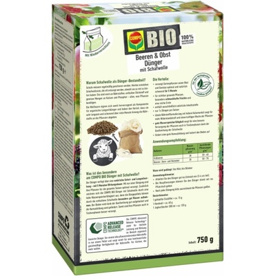 Dlouhodobé hnojivo Compo Bio Berry s ovčí vlnou 750 g