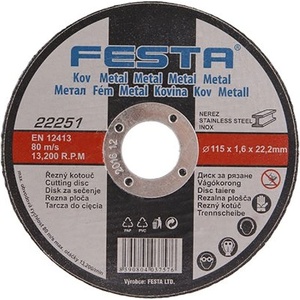 FESTA Диск за рязане на метал 115x1.6x22.2 мм 22251.01 (22251.01)