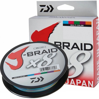 Daiwa Šňůra J-Braid Multi Color 300m 0,13mm 8kg