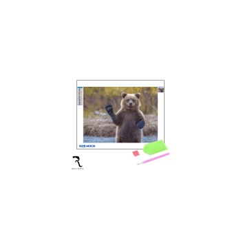 Image 1 of Rila Crafts Диамантена мозайка - гоблен Rila Crafts, 30х40см, Мечка (R1-12Q)