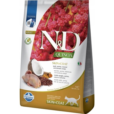 N&D Quinoa CAT Skin & Coat Herring & Coconut 5 kg