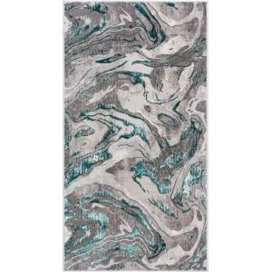 Flair Rugs Сив/тюркоаз килим 240x340 cm Marbled - Flair Rugs (503119371427)
