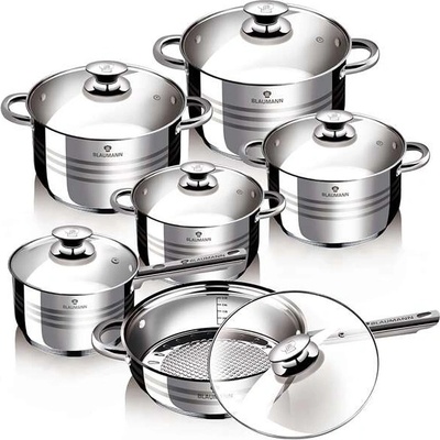 BLAUMANN Berlinger Haus Blaumann BL-1031 Комплект съдове за готвене Gourmet Line, индукция, 12 части (BL-3896)
