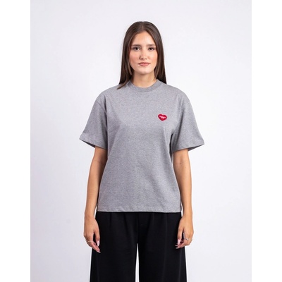 Carhartt WIP W' S S Heart Patch T-Shirt Grey Heather Red
