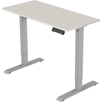 Delso Výškovo nastaviteľný stôl ADJUSTER PRO 80 x 160 cm svetlosivá / sivá