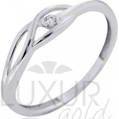 Klenoty Budín zlatý prsten z bílého zlata zásnubní 585/1,07gr vel. 53 4565045