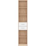 Black Red White Етажерка Nepo REG2S/40, Бял / Дъб сонома