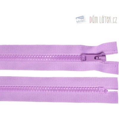 Zips kostený nedeliteľný lila, dĺžka 16 cm