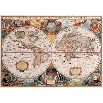 Dimex MS 5-1500 Vliesová fototapeta Starožitná mapa rozměry 375 x 250 cm