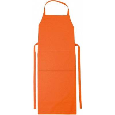 CG Workwear Zástěra Verona s laclem a kapsou 90x75 cm Oranžová CGW1146