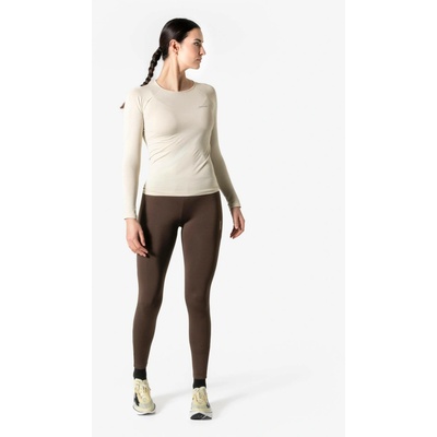 KIPRUN Dámské běžecké legíny hřejivé Kiprun Run 500 Warm kaštanová