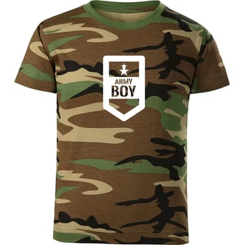 DRAGOWA детска тениска с къс ръкав Army Boy, камуфлаж (7221)