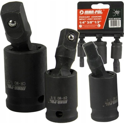 MARPOL Rázové kĺby / súprava 1/4", 3/8", 1/2"