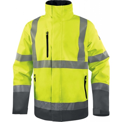 Delta TRACK Unisex reflexní nepromokavá parka Fluo žlutá/šedá