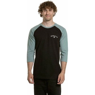 Meatfly мъжка тениска с дълъг ръкав Kennedy Raglan Dusty Mint / Black Meatfly | Cheren | МЪЖЕ | M