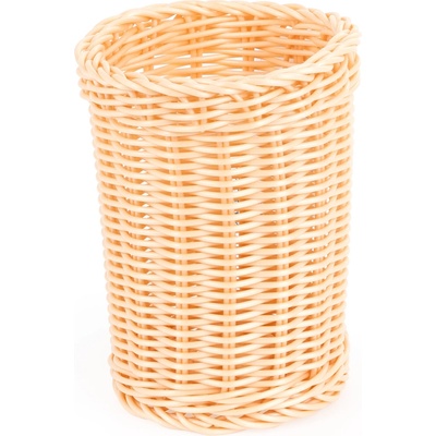 TECHNICA Košík na príbory z polyratanu ⌀ 120x150 mm béžový | TECHNICA Gold Line