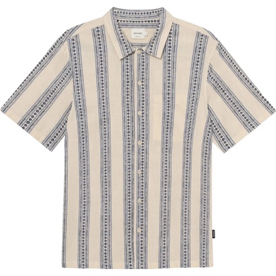 DEDICATED Мъжка риза с копчета DEDICATED Shirt Brantevik Shirt - Floral Stripe Blue - размер XXL (033-1904-0415)