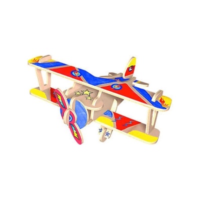 Creatoys Dřevěná skládačka s obtisky- Dvouplošník