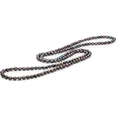 ANNA PERLY Exkluzivní extra dlouhý dámský náhrdelník z multicolor barokních perel