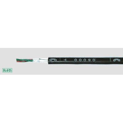 Helu 34101-1000 Kabeláž dálkové signalizace A-2Y(L)2Y 8 x 0.6 mm² + 8 x 0.6 mm² černá 1000 m