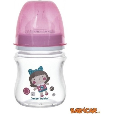 Canpol babies láhev se širokým hrdlem Toys růžová 120ml