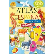 Atlas de España y sus animales con pegatinas