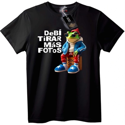 NOONEBRAND Тениска мем Жаба: DeBí TiRAR MÁS FOTOS - 2XL, Black