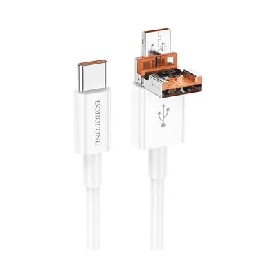Borofone BX102 WINNER - USB + TYP C AŽ TYP C - PD 60W, 1m, bílý