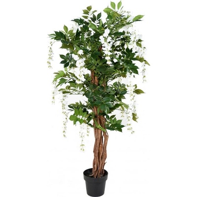 Vistária strom deluxe - prírodný kmeň, biela 150cm