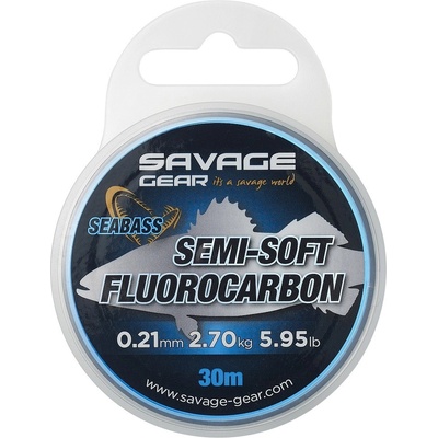 Savage Gear Fluorocarbon Semi Soft Seabass Clear 30 m 0,29 mm 4,79 kg