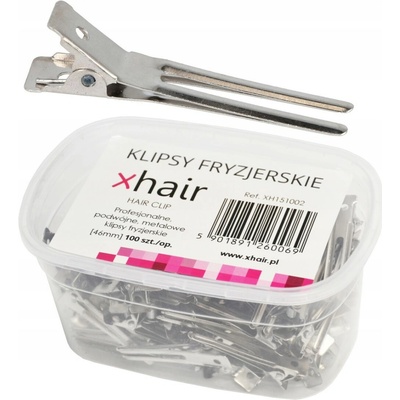 Sponky do vlasů xhair 100 ks stříbrné