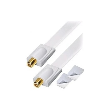 CABLETECH Podokenný kábel, F-zdierka - F-zdierka (okenná prechodka) 22cm KPO3720